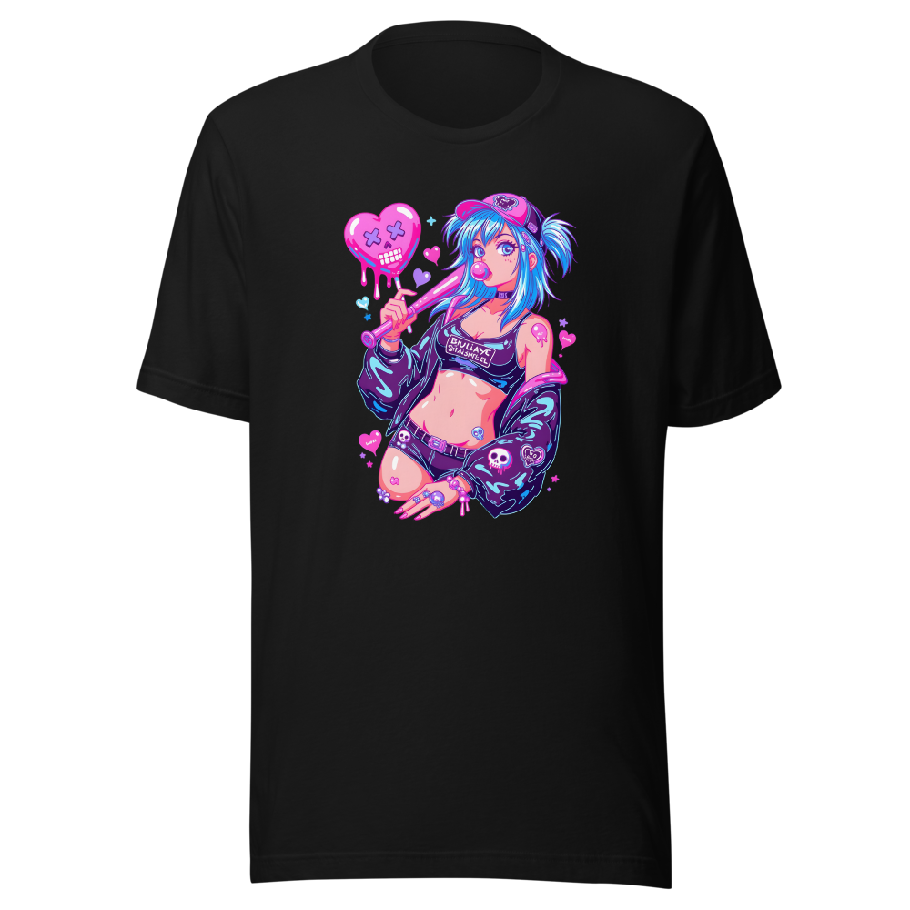 Bubble Gum Girl — Lollipop Bat Tee